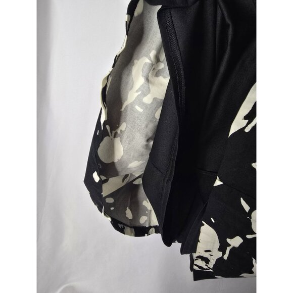 Ricki's Sleeveless Black A-Line Dress with White Abstract Floral Print- Size 4 - Picture 7 of 8